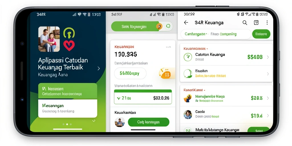 Antarmuka pengguna 34R yang sederhana dan efektif untuk Catatan Keuangan.