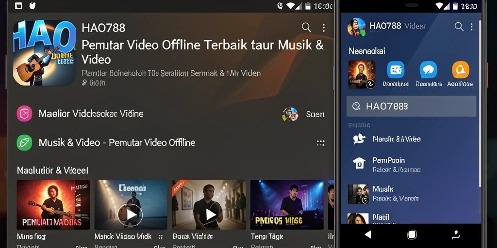 Antarmuka HAO788 yang sederhana dan fungsional untuk Pemutar Video Offline.