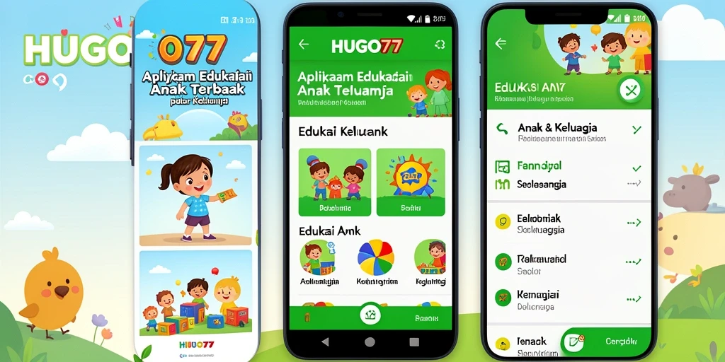 Antarmuka HUGO77 yang edukatif dan ramah anak.