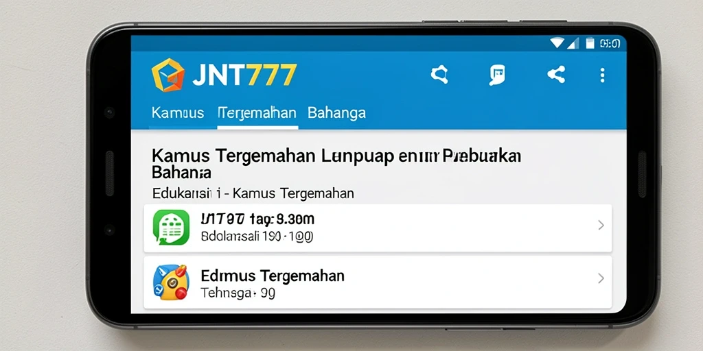 Tampilan antarmuka pengguna JNT777 yang sederhana dan informatif.